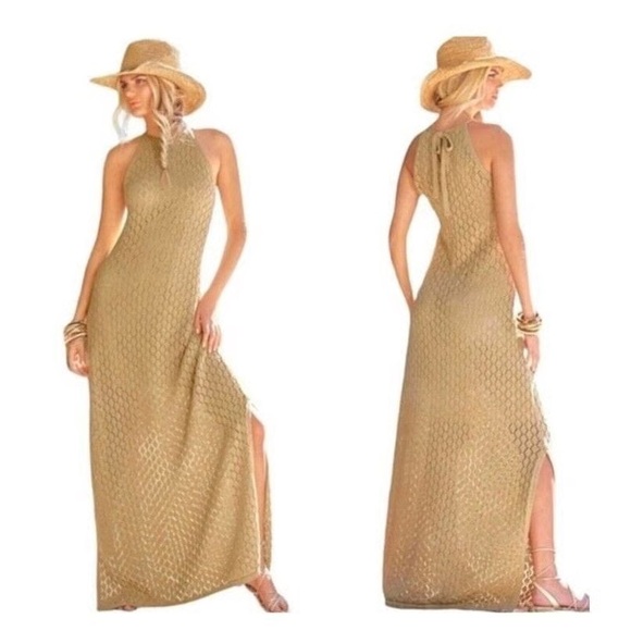 Boston Proper crochet knit halter dress Size Small - Picture 1 of 10